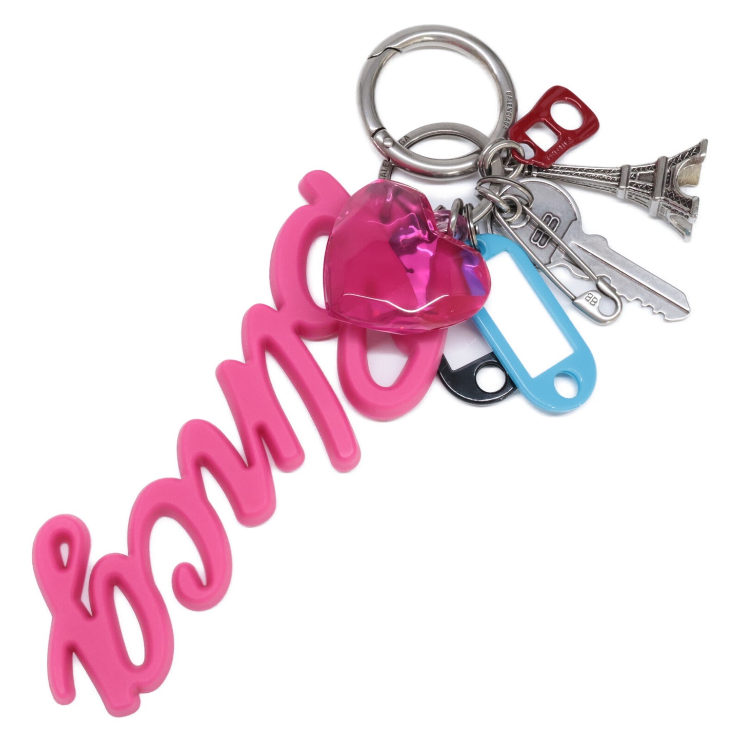 BALENCIAGA バレンシアガ 【美品】8226982ABMT5286 Hourglass Soft ビッグ スーベニア キーリング