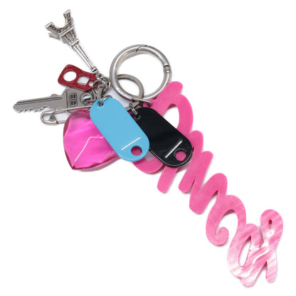 BALENCIAGA バレンシアガ 【美品】8226982ABMT5286 Hourglass Soft ビッグ スーベニア キーリング