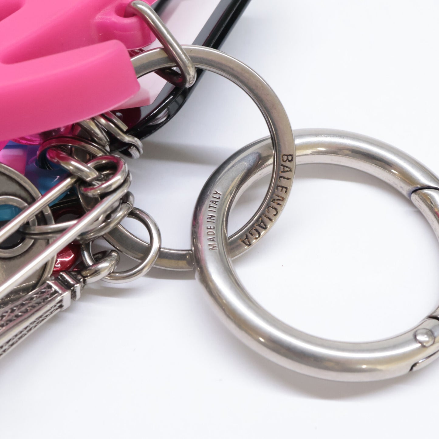 BALENCIAGA バレンシアガ 【美品】8226982ABMT5286 Hourglass Soft ビッグ スーベニア キーリング