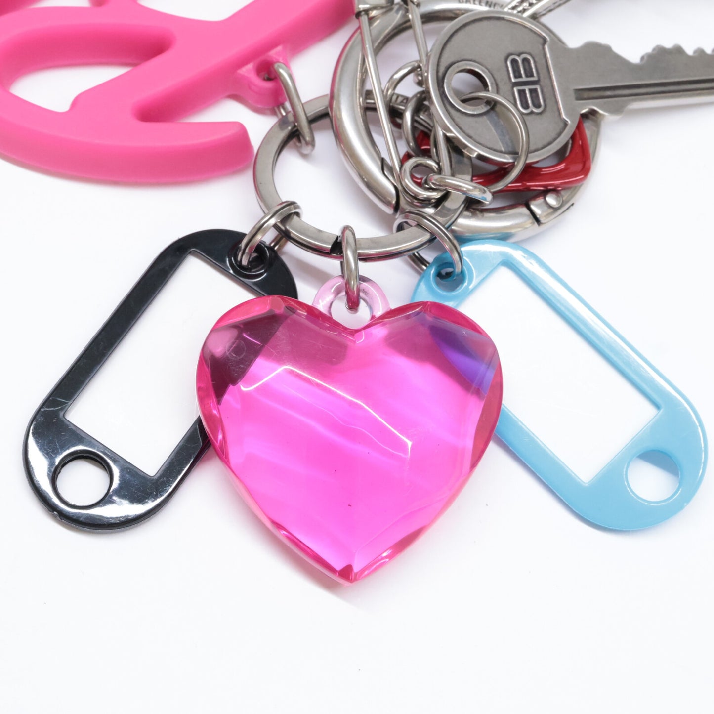 BALENCIAGA バレンシアガ 【美品】8226982ABMT5286 Hourglass Soft ビッグ スーベニア キーリング