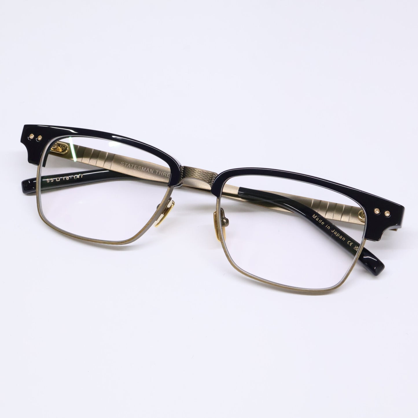 DITA ディータ 【新品同様】DRX-2064-E-NVY-GLD-55 STATESMAN-THREE サーモント メガネフレーム 眼鏡 55□18-147