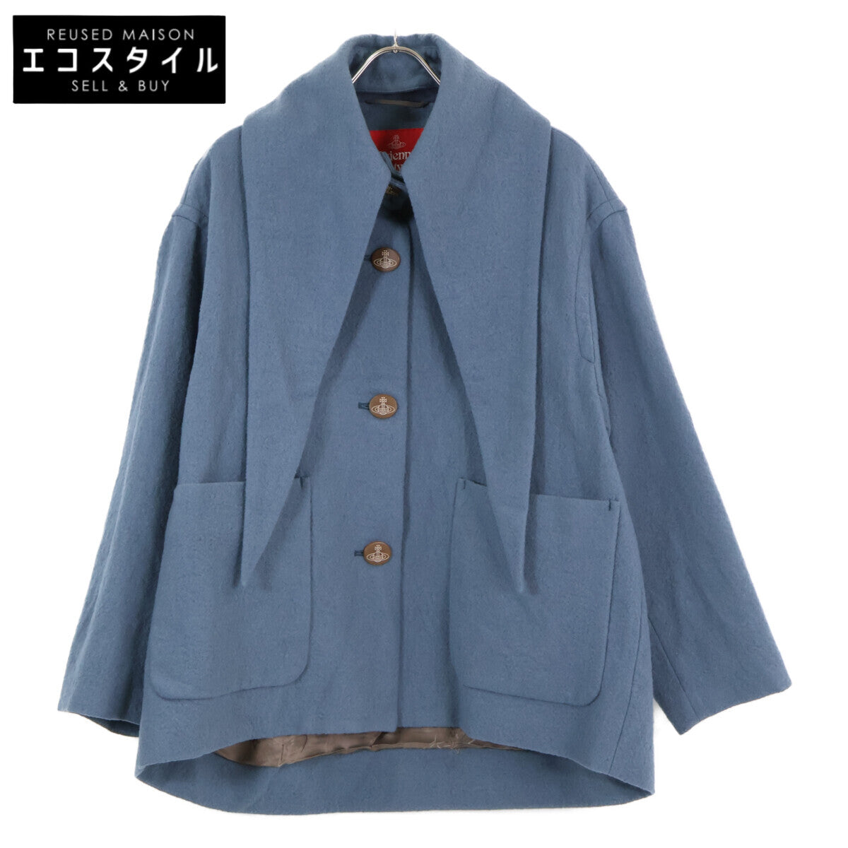 VivienneWestwoodRedLabel ヴィヴィアンウエストウッドレッドレーベル 【新品同様】17-12-452005-00 ウール ビックカラー付 コート 00