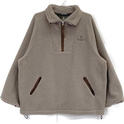 VIVIENNE WESTWOOD MAN ヴィヴィアンウエストウッドマン 【新品同様】26-12-432007-00 オーブ刺繍 ハーフジップ ボアブルゾン/ ジャケット 44