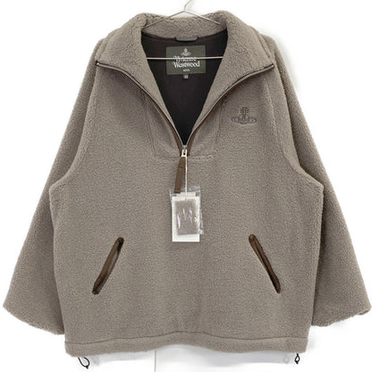 VIVIENNE WESTWOOD MAN ヴィヴィアンウエストウッドマン 【新品同様】26-12-432007-00 オーブ刺繍 ハーフジップ ボアブルゾン/ ジャケット 44