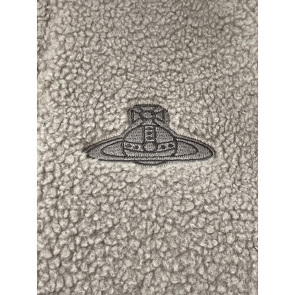 VIVIENNE WESTWOOD MAN ヴィヴィアンウエストウッドマン 【新品同様】26-12-432007-00 オーブ刺繍 ハーフジップ ボアブルゾン/ ジャケット 44