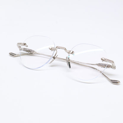 Chrome Hearts クロムハーツ SOFFFFFFFFERS 1 ボストン型 リムレス メタル クリングスタイプ メガネ 眼鏡 49-20-148