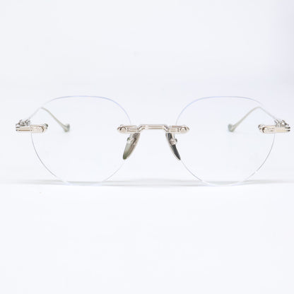 Chrome Hearts クロムハーツ SOFFFFFFFFERS 1 ボストン型 リムレス メタル クリングスタイプ メガネ 眼鏡 49-20-148