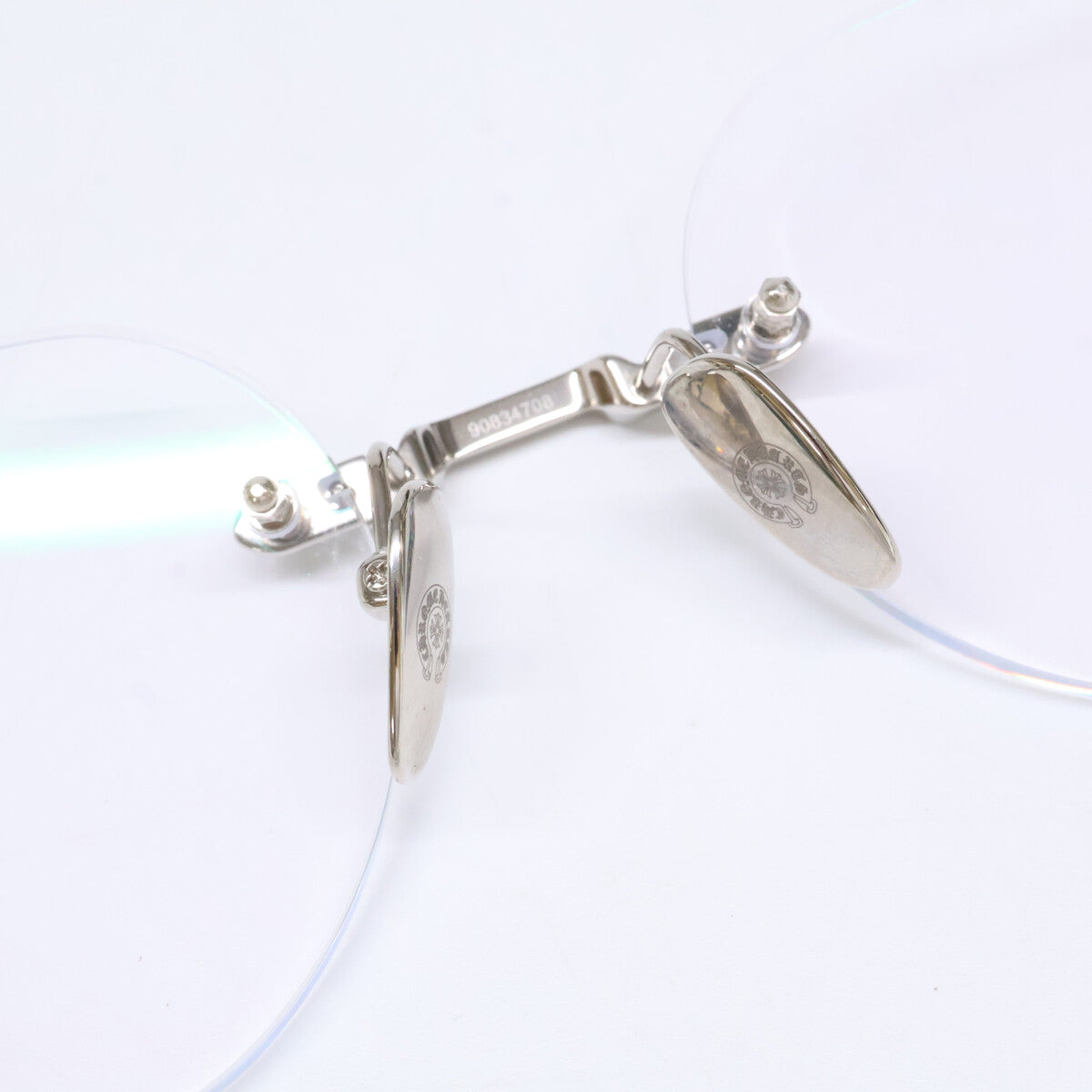 Chrome Hearts クロムハーツ SOFFFFFFFFERS 1 ボストン型 リムレス メタル クリングスタイプ メガネ 眼鏡 49-20-148