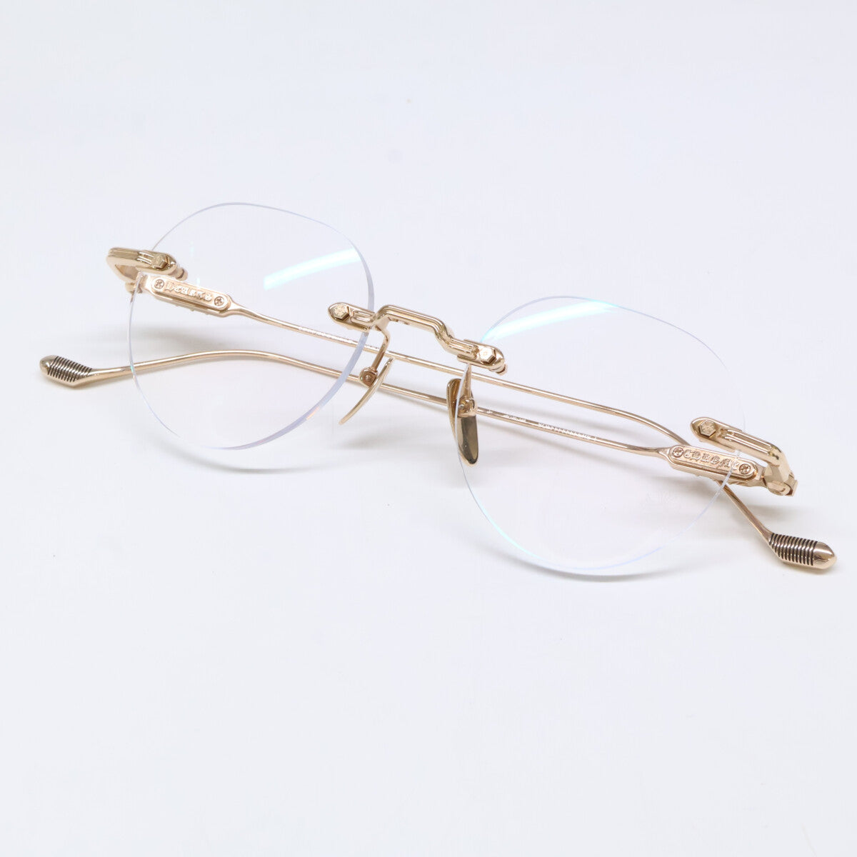 Chrome Hearts クロムハーツ 美品 SOFFFFFFFFERS 1 ボストン型 リムレス メタル クリングスタイプ メガネ 眼鏡 49-20-148