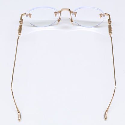 Chrome Hearts クロムハーツ 美品 SOFFFFFFFFERS 1 ボストン型 リムレス メタル クリングスタイプ メガネ 眼鏡 49-20-148