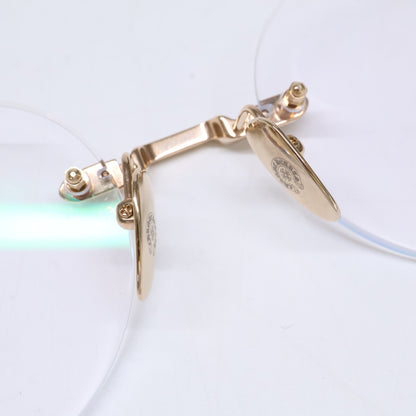 Chrome Hearts クロムハーツ 美品 SOFFFFFFFFERS 1 ボストン型 リムレス メタル クリングスタイプ メガネ 眼鏡 49-20-148