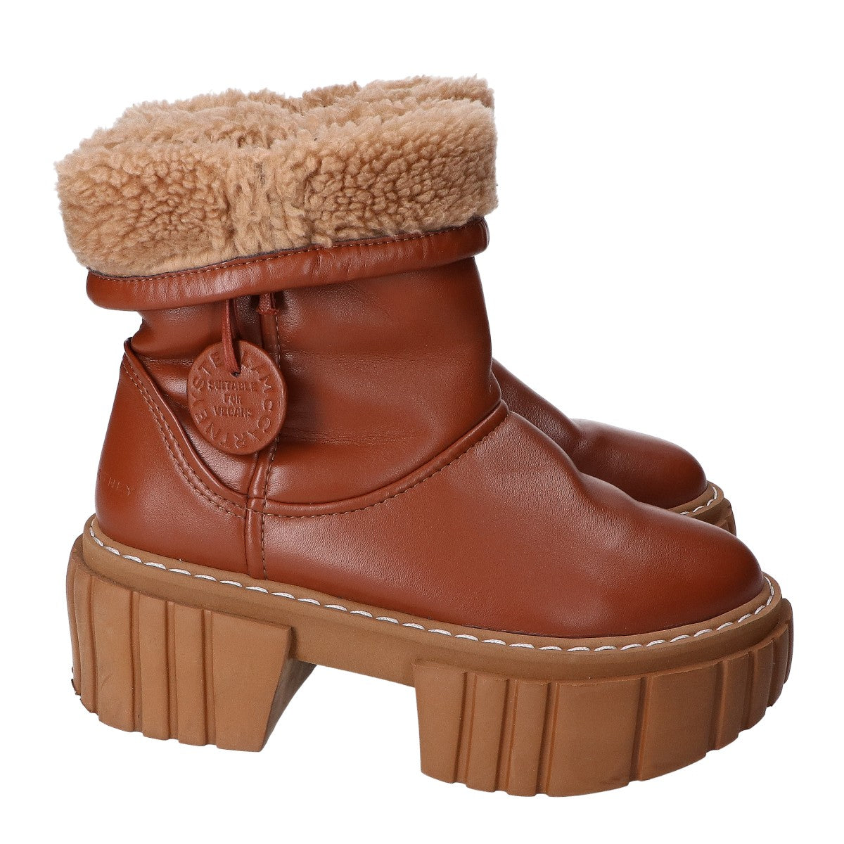 STELLA McCARTNEY ステラマッカートニー ﾌﾞﾗｳﾝ ｴﾐﾘｰ ﾎﾞｱｼｮｰﾄﾌﾞｰﾂ シューズ 37