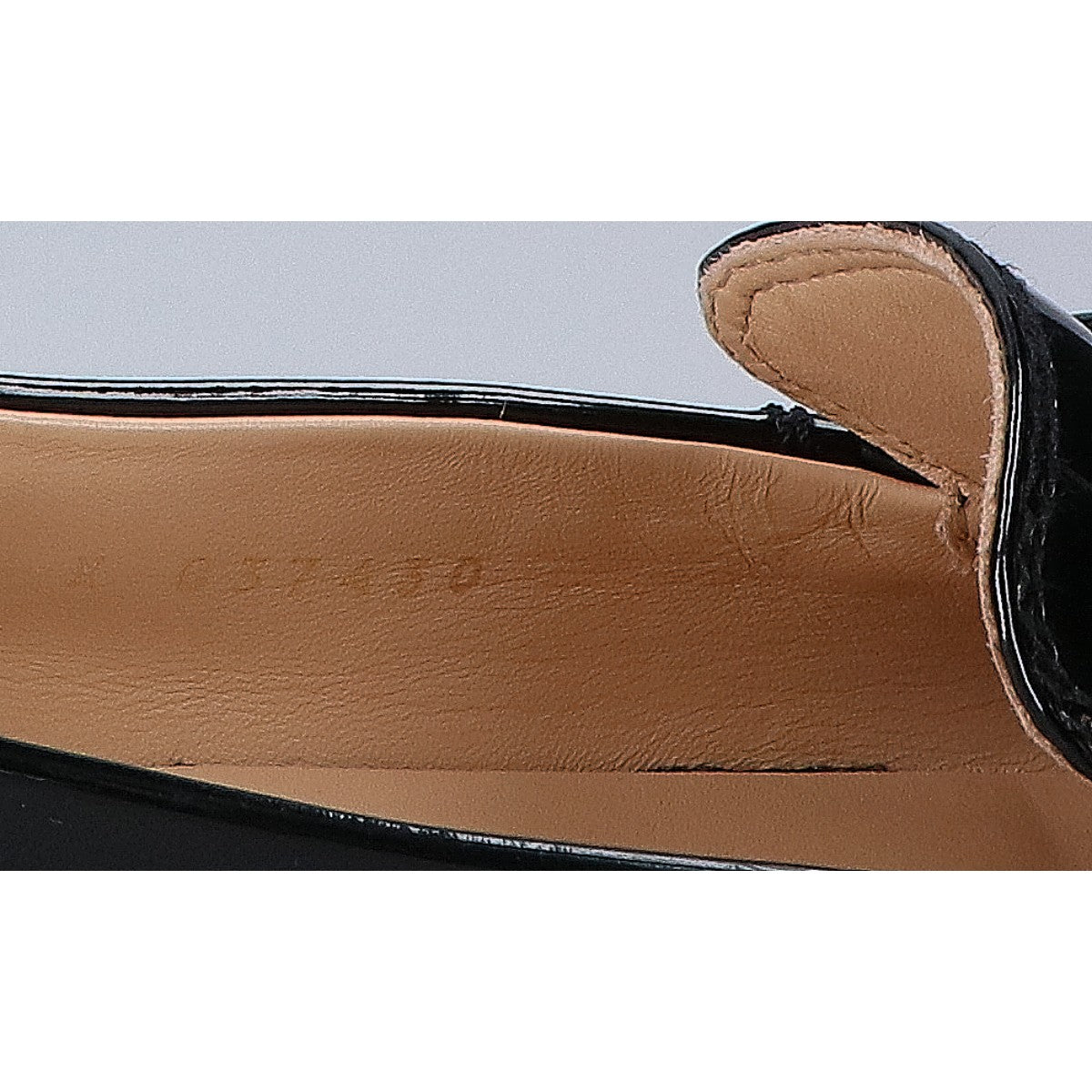 CHANEL シャネル G37430 CHANELロゴ＆チェーン パテント ローファー シューズ 37C