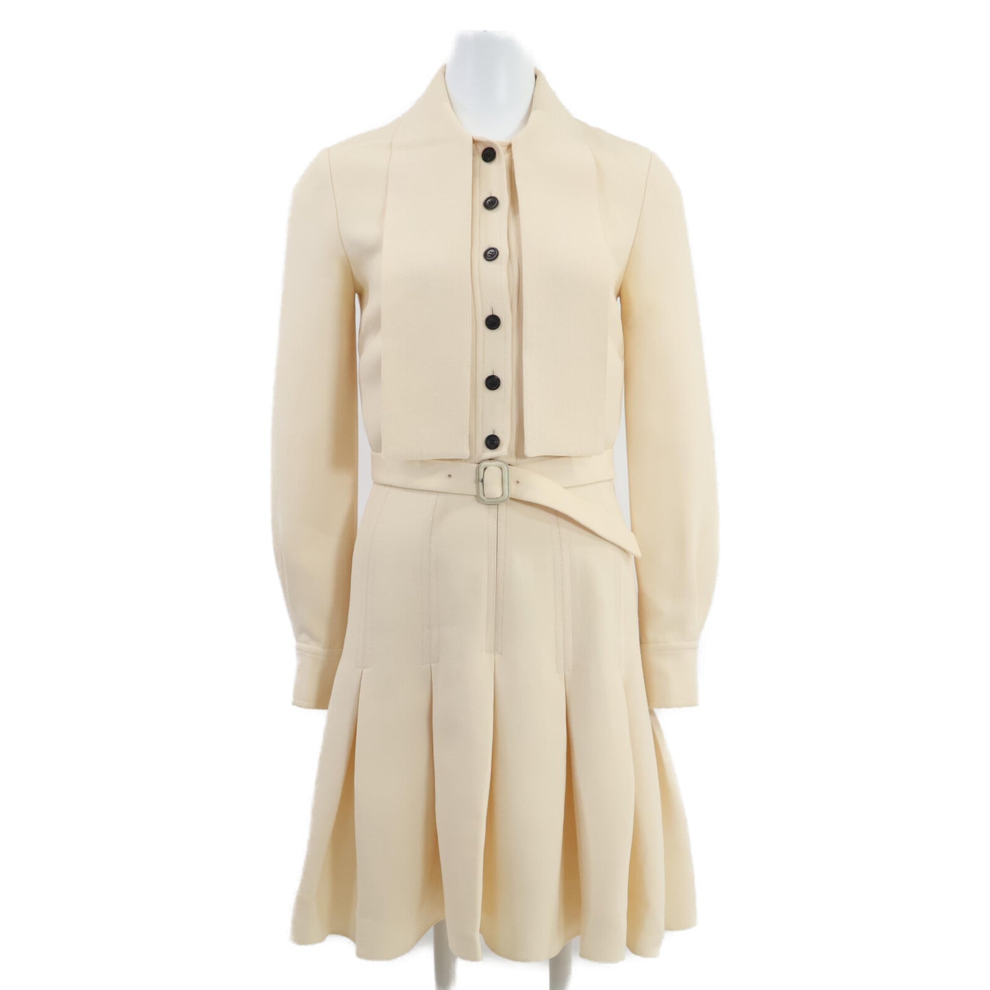 Christian Dior クリスチャンディオール 【国内正規】841D16A1166 シルク混 ベルト付 ワンピース 38