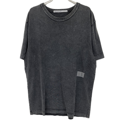 ALEXANDER WANG アレキサンダーワン 【国内正規】UCC2221527 ロゴプリント ウォッシュ加工 半袖Tシャツ/ トップス XL