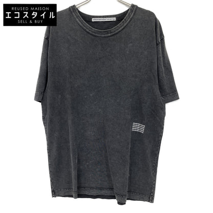 ALEXANDER WANG アレキサンダーワン 【国内正規】UCC2221527 ロゴプリント ウォッシュ加工 半袖Tシャツ/ トップス XL