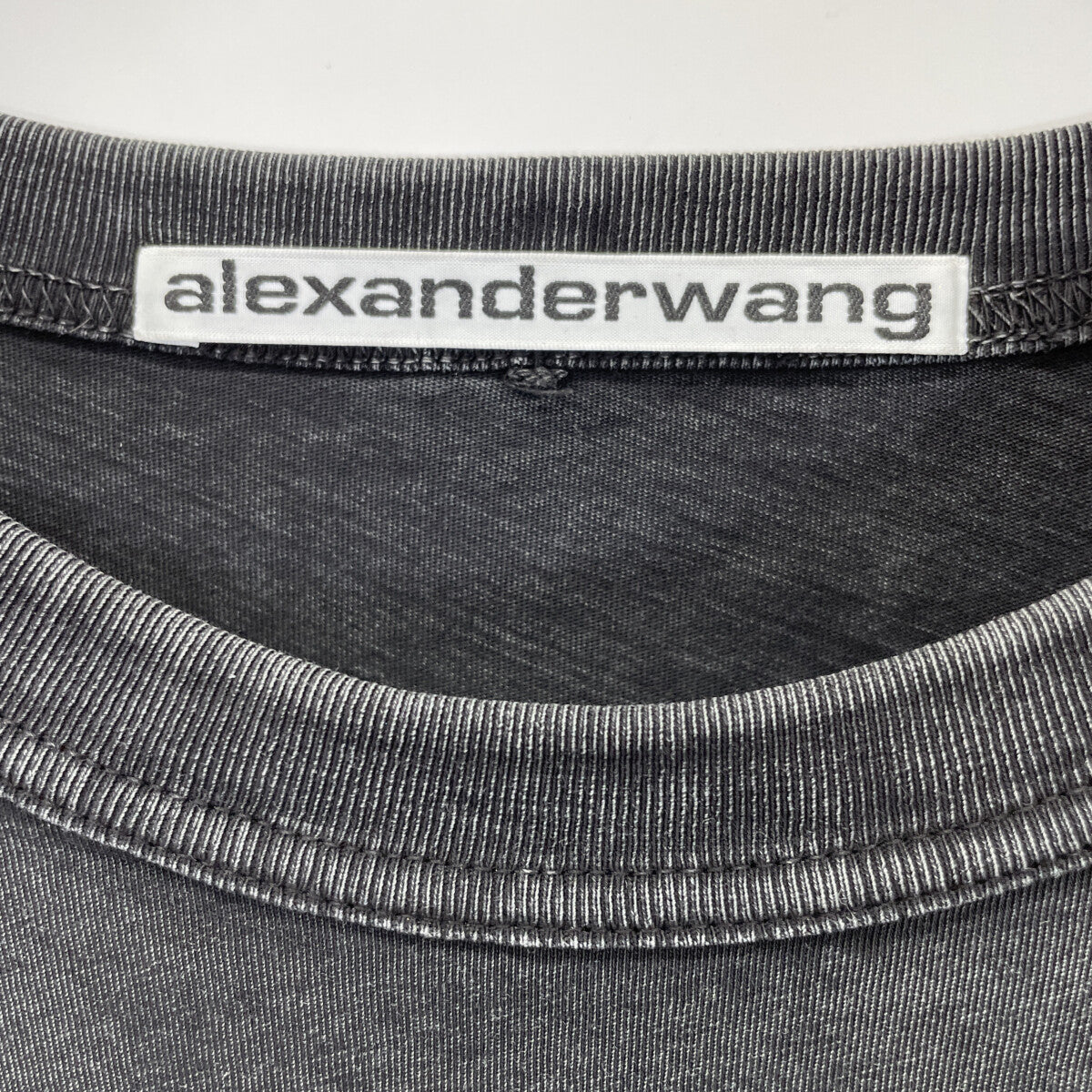 ALEXANDER WANG アレキサンダーワン 【国内正規】UCC2221527 ロゴプリント ウォッシュ加工 半袖Tシャツ/ トップス XL