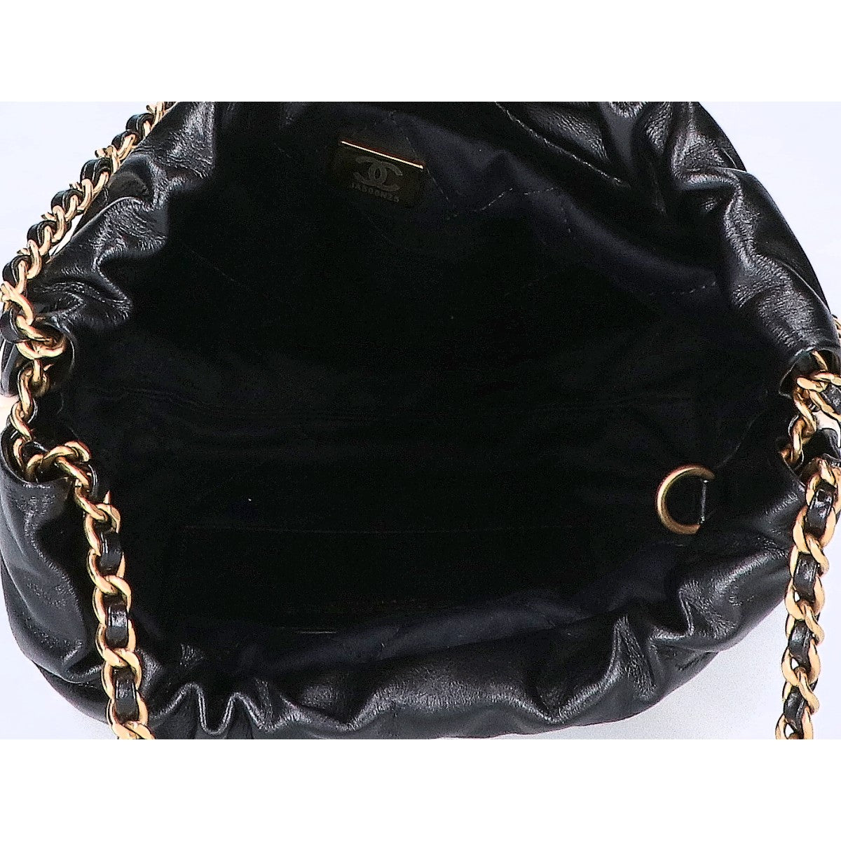 CHANEL シャネル 美品 シャネル22ミニ シャイニーカーフ ハンド ハンドバッグ