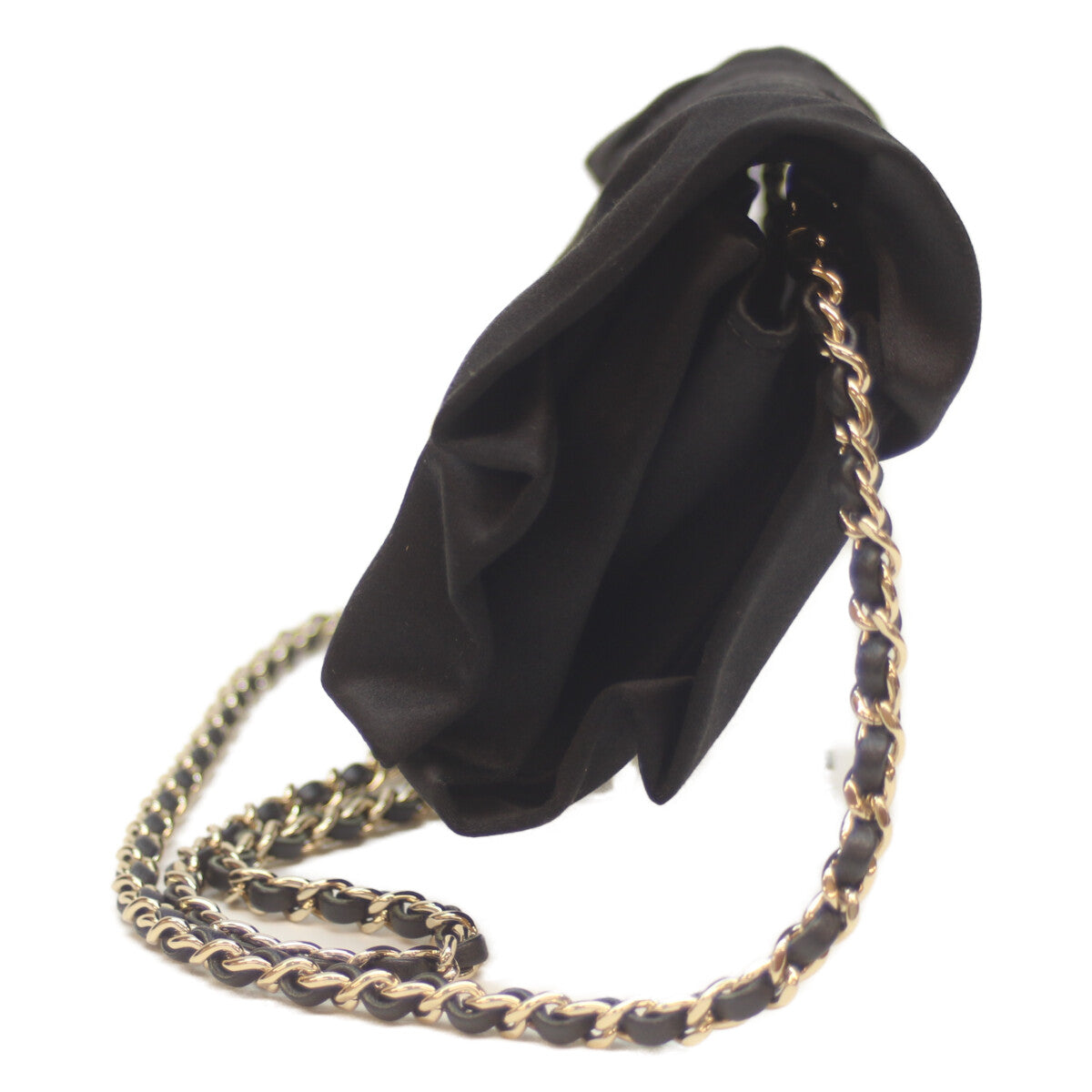 CHANEL シャネル ｺｺﾏｰｸ ｻﾃﾝ ﾁｪｰﾝｼｮﾙﾀﾞｰﾊﾞｯｸﾞ ﾘﾎﾞﾝ ﾌﾞﾗｯｸ G金具 ショルダーバッグ