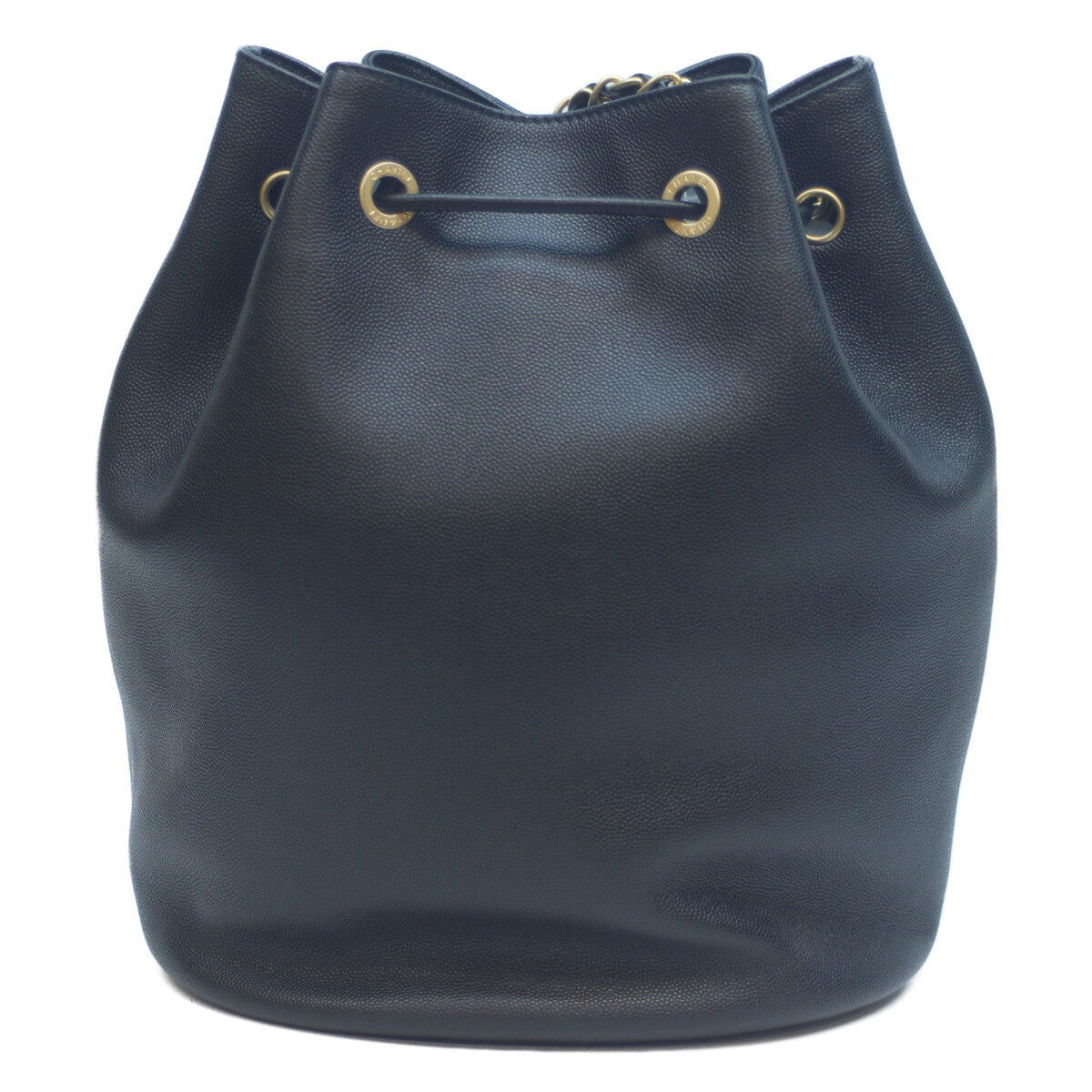 CHANEL シャネル 28番台 AS1045 黒 キャビア ドーヴィル ドローストリング 巾着チェーンショルダー ショルダーバッグ