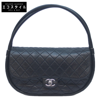 CHANEL シャネル 18番台 黒 ラムスキン フラフープマトラッセ ショルダーバッグ