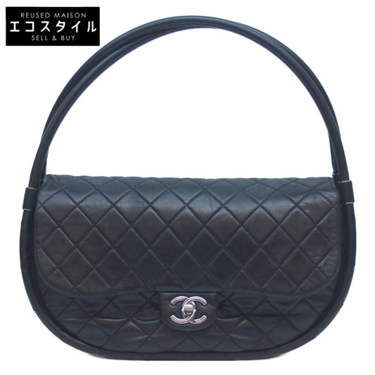 CHANEL シャネル 18番台 黒 ラムスキン フラフープマトラッセ ショルダーバッグ