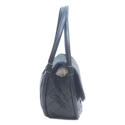 CHANEL シャネル 18番台 黒 ラムスキン フラフープマトラッセ ショルダーバッグ