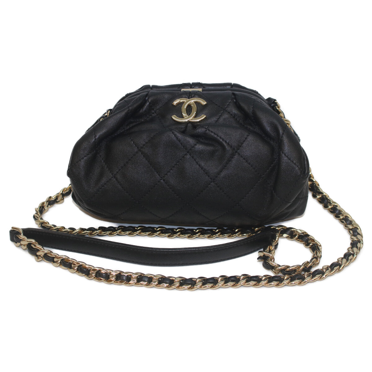 CHANEL シャネル 31番 AS2493 ﾌﾞﾗｯｸ ﾗﾑ ﾏﾄﾗｯｾ ｿﾌﾄﾎﾟｰﾁｼｮﾙﾀﾞｰ ショルダーバッグ