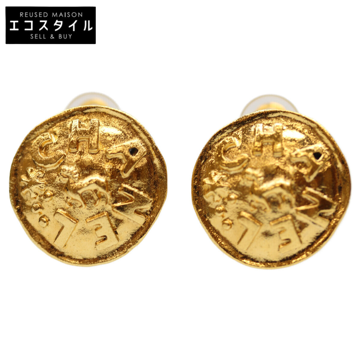 CHANEL シャネル 23 ｺﾞｰﾙﾄﾞ ﾗｲｵﾝ ﾗｳﾝﾄﾞﾛｺﾞ ｲﾔﾘﾝｸﾞ イヤリング