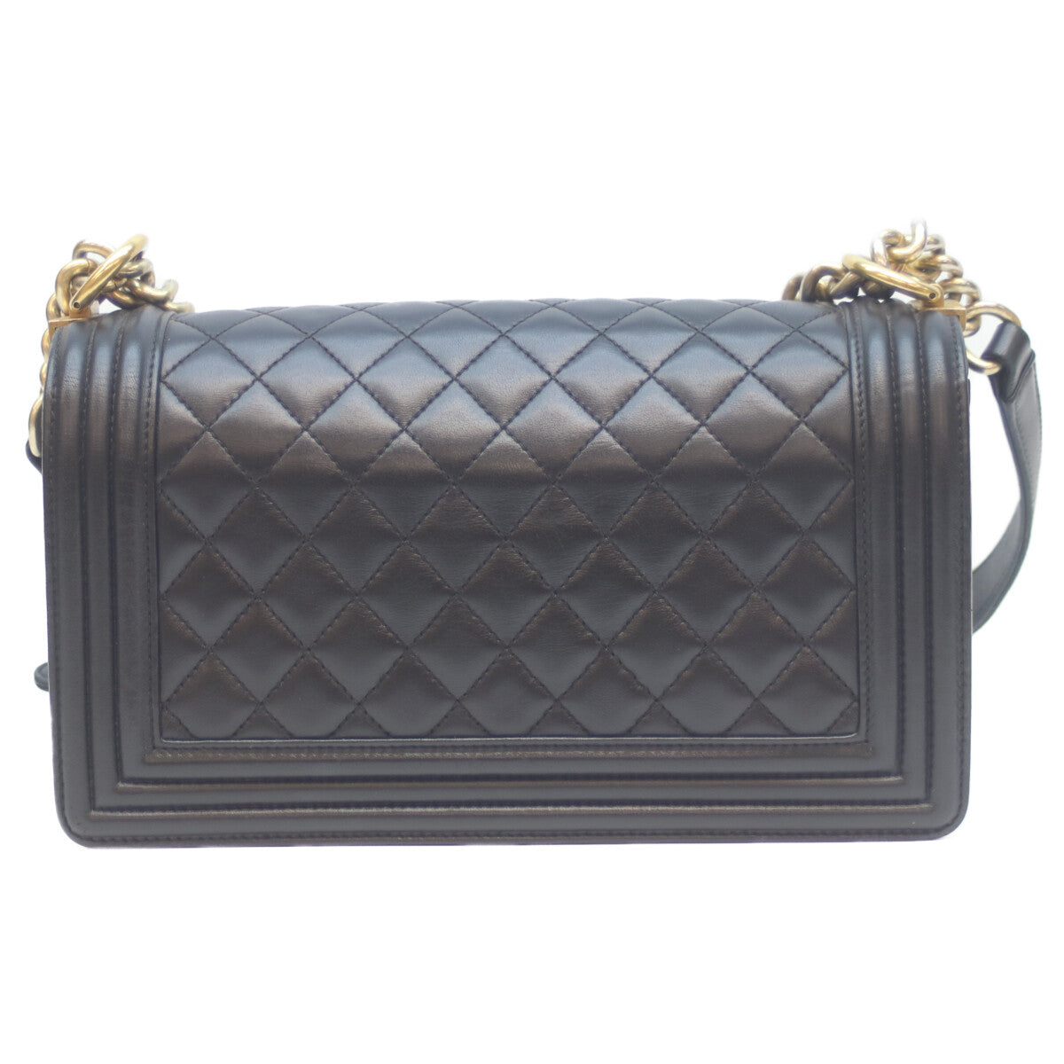 CHANEL シャネル 23番 ブラック ラム G金具 ボーイシャネル ショルダーバッグ