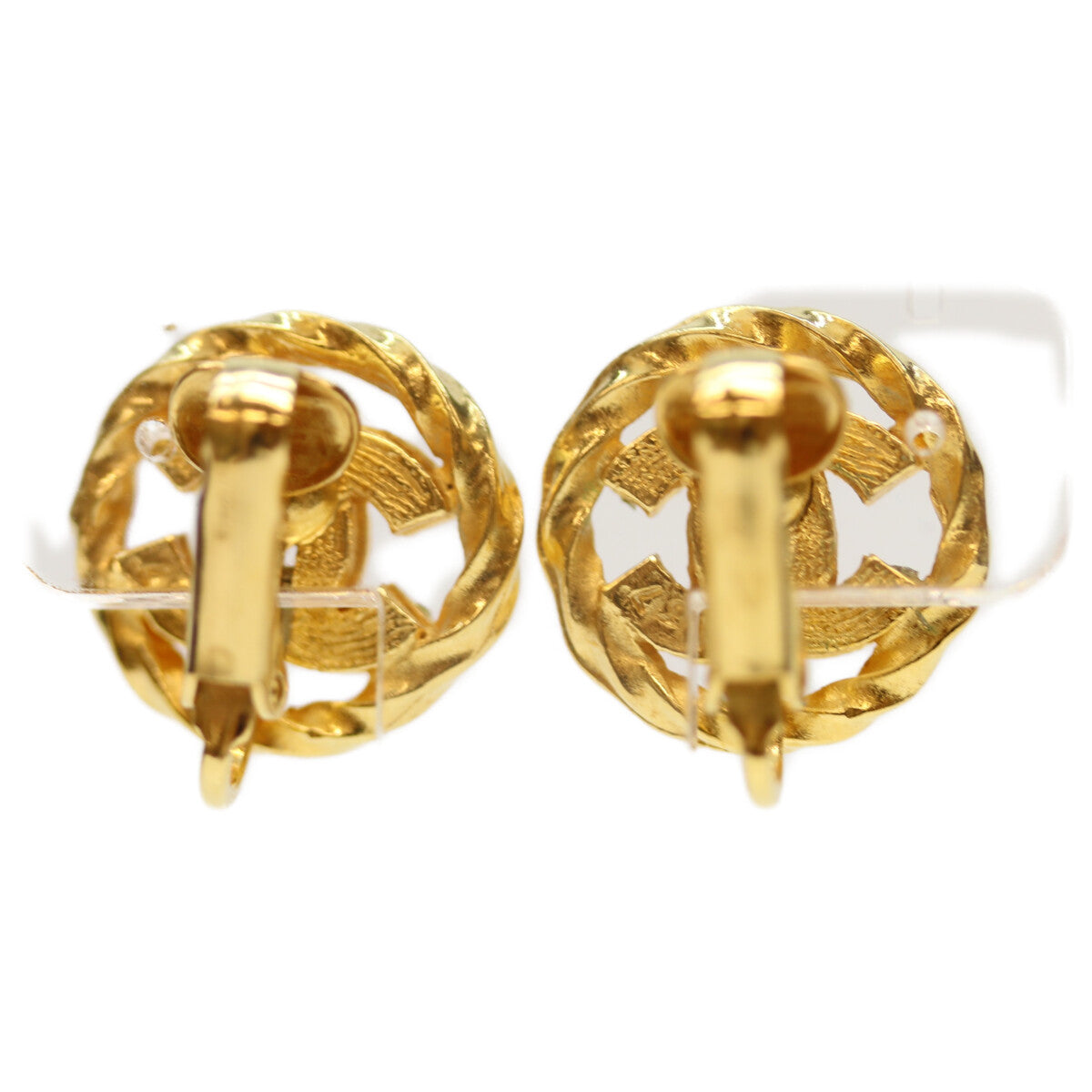 CHANEL シャネル 2137 GP ﾗｲﾝｽﾄｰﾝ ｻｰｸﾙｺｺﾏｰｸ ｲﾔﾘﾝｸﾞ イヤリング