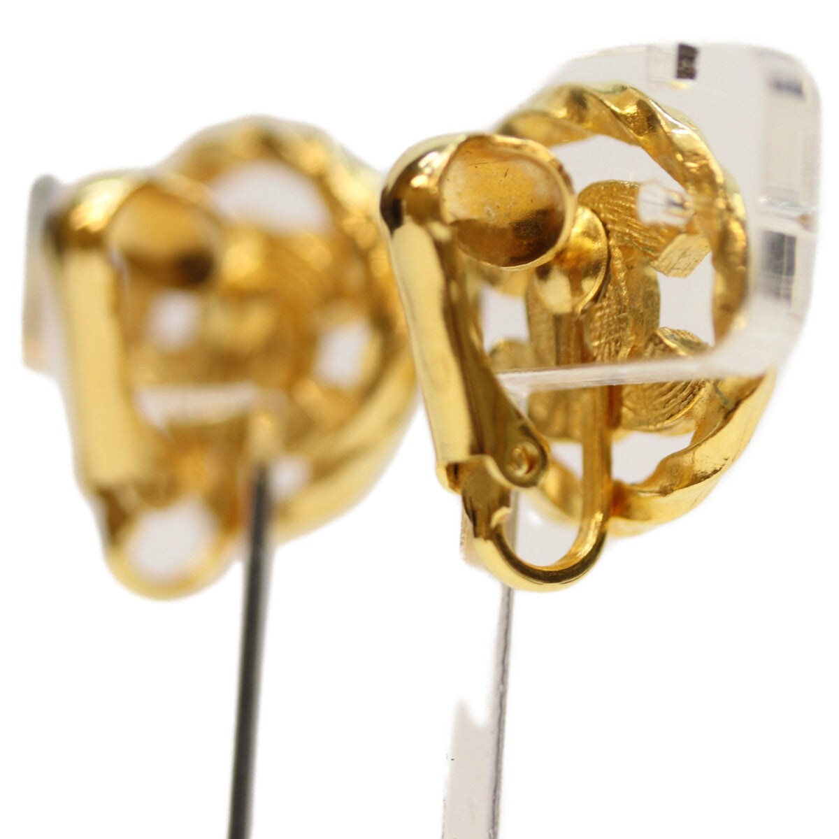 CHANEL シャネル 2137 GP ﾗｲﾝｽﾄｰﾝ ｻｰｸﾙｺｺﾏｰｸ ｲﾔﾘﾝｸﾞ イヤリング