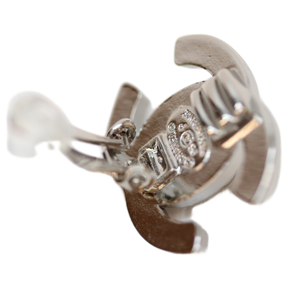 CHANEL シャネル 96P ｼﾙﾊﾞｰ ﾀｰﾝﾛｯｸｺｺﾏｰｸ ｲﾔﾘﾝｸﾞ イヤリング