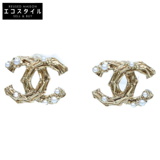 CHANEL シャネル 14P GP パールココマーク ピアス ピアス