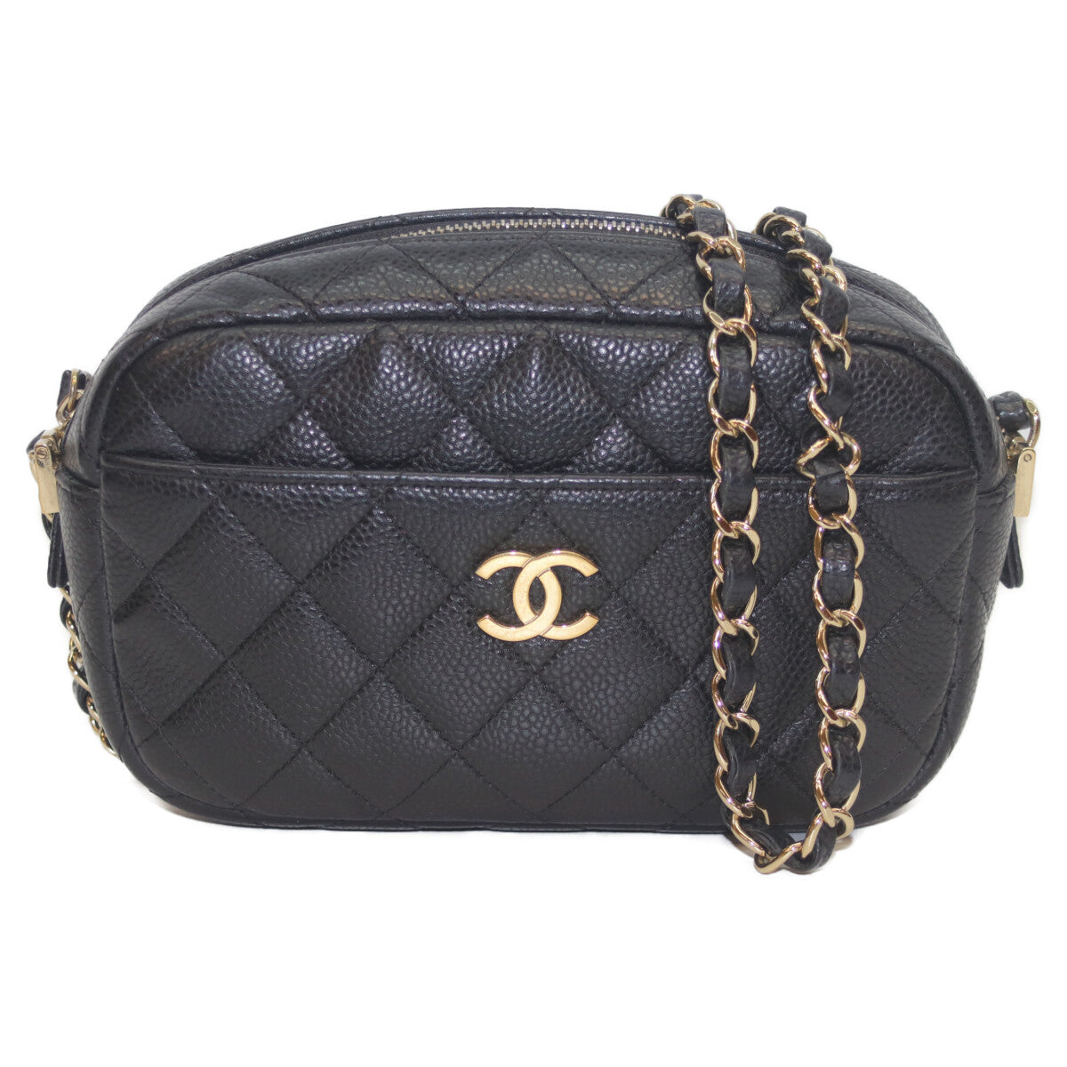 CHANEL シャネル A91796 25番 ﾌﾞﾗｯｸ ｷｬﾋﾞｱ G金具 ｶﾒﾗﾁｪｰﾝｼｮﾙﾀﾞｰﾊﾞｯｸﾞ ショルダーバッグ