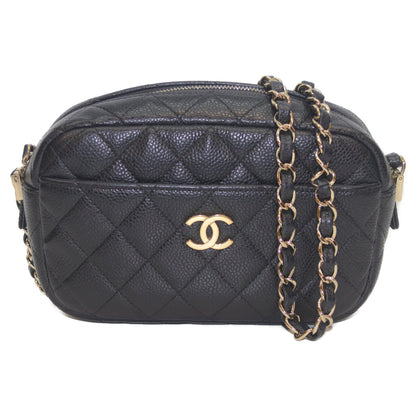 CHANEL シャネル A91796 25番 ﾌﾞﾗｯｸ ｷｬﾋﾞｱ G金具 ｶﾒﾗﾁｪｰﾝｼｮﾙﾀﾞｰﾊﾞｯｸﾞ ショルダーバッグ