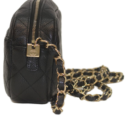 CHANEL シャネル A91796 25番 ﾌﾞﾗｯｸ ｷｬﾋﾞｱ G金具 ｶﾒﾗﾁｪｰﾝｼｮﾙﾀﾞｰﾊﾞｯｸﾞ ショルダーバッグ