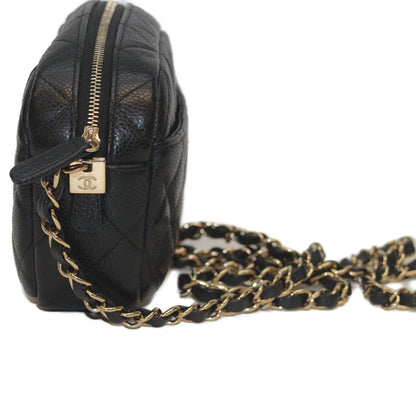 CHANEL シャネル A91796 25番 ﾌﾞﾗｯｸ ｷｬﾋﾞｱ G金具 ｶﾒﾗﾁｪｰﾝｼｮﾙﾀﾞｰﾊﾞｯｸﾞ ショルダーバッグ