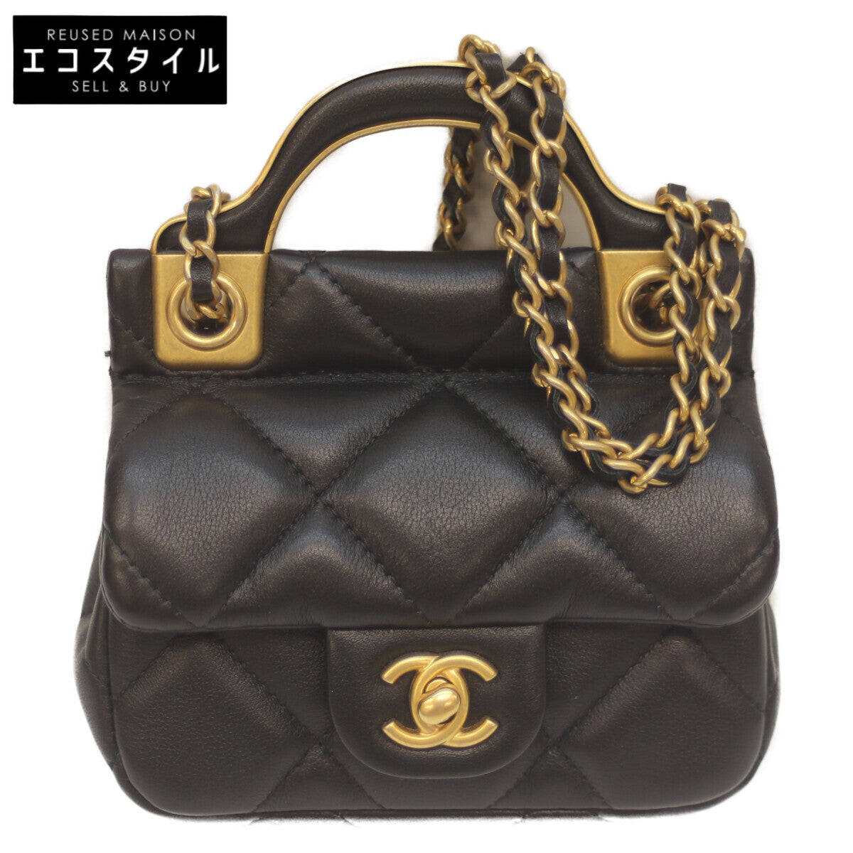 CHANEL シャネル AP2271 31番 ブラック ラム ミニチェーンクラッチ チェーンショルダー ショルダーバッグ