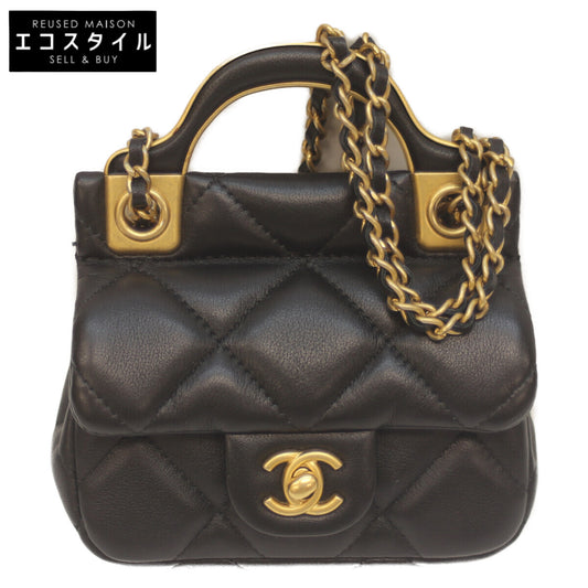 CHANEL シャネル AP2271 31番 ブラック ラム ミニチェーンクラッチ チェーンショルダー ショルダーバッグ