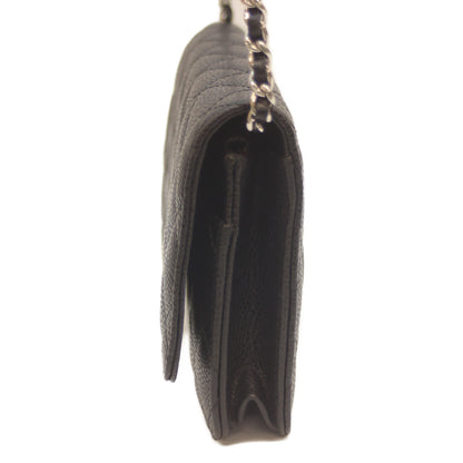 CHANEL シャネル AP0250 27番 ブラック キャビア SV金具 チェーンウォレット 長財布（小銭入れあり）