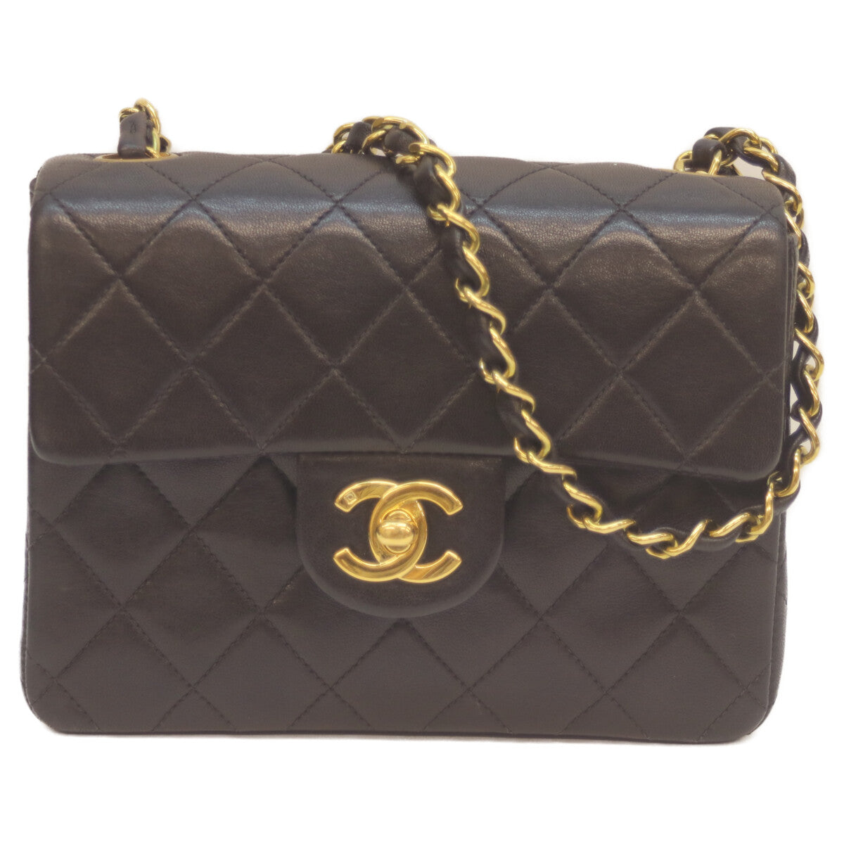 CHANEL シャネル 3番 ブラック ラム G金具 ミニマトラッセ17 チェーンショルダー ショルダーバッグ