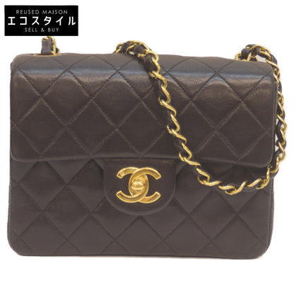 CHANEL シャネル 3番 ブラック ラム G金具 ミニマトラッセ17 チェーンショルダー ショルダーバッグ