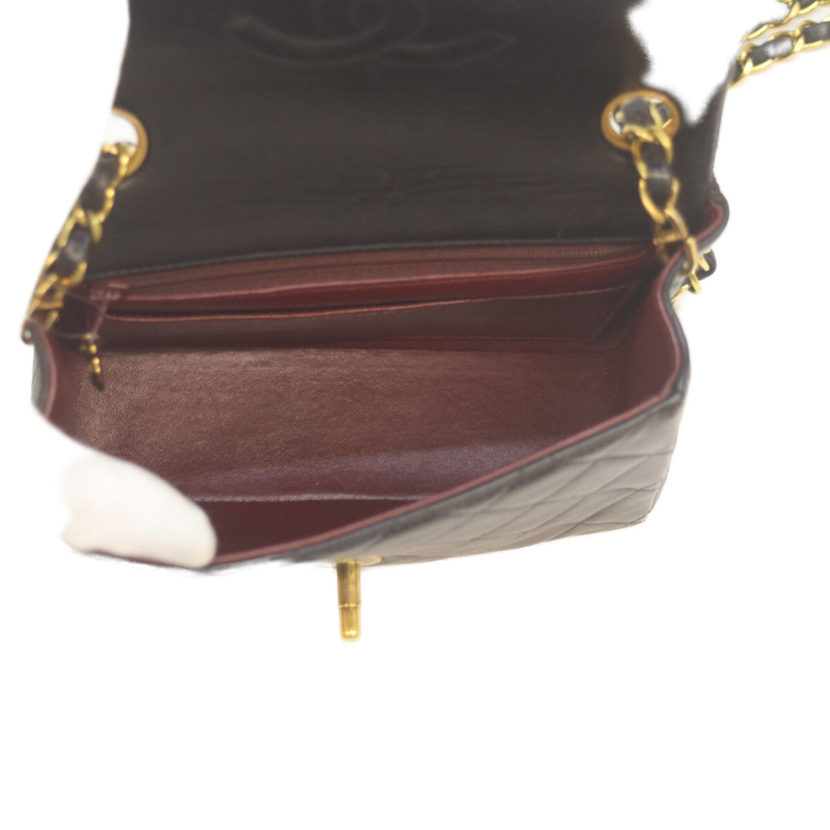 CHANEL シャネル 3番 ブラック ラム G金具 ミニマトラッセ17 チェーンショルダー ショルダーバッグ