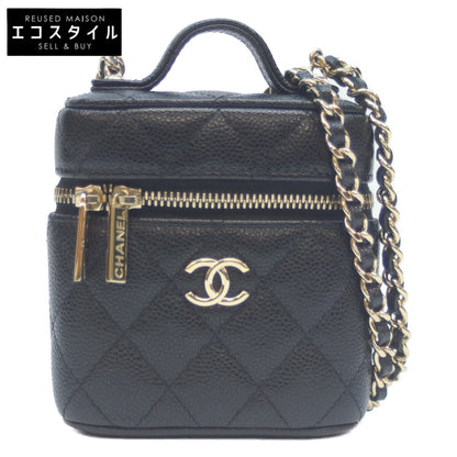 CHANEL シャネル 31番 AP2503 ブラック キャビア G金具 スモールヴァニティ チェーンショルダー ショルダーバッグ