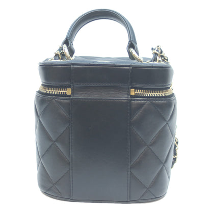 CHANEL シャネル AS1626 29番 ブラック G金具 ラム 2WAYバニティ ショルダーバッグ