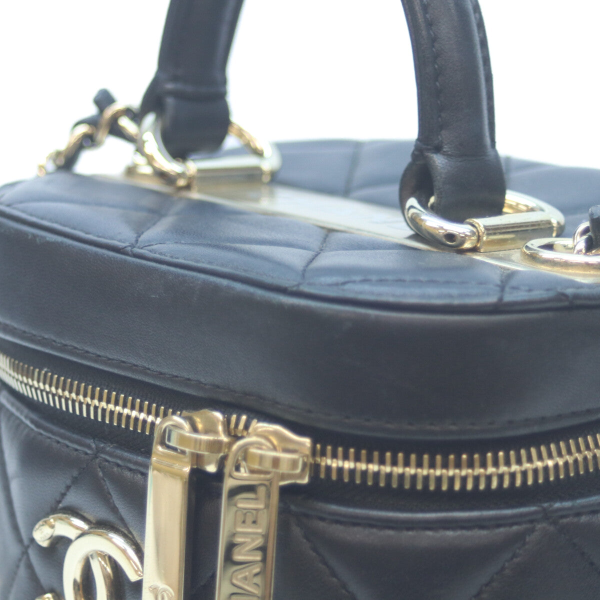 CHANEL シャネル AS1626 29番 ブラック G金具 ラム 2WAYバニティ ショルダーバッグ