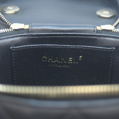 CHANEL シャネル AS1626 29番 ブラック G金具 ラム 2WAYバニティ ショルダーバッグ