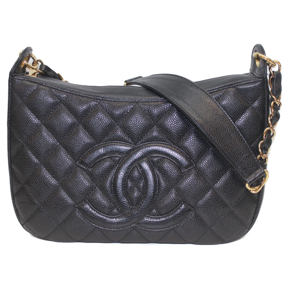 CHANEL シャネル A20993 8番 ﾌﾞﾗｯｸ ｷｬﾋﾞｱ G金具 ﾜﾝｼｮﾙﾀﾞｰ ショルダーバッグ