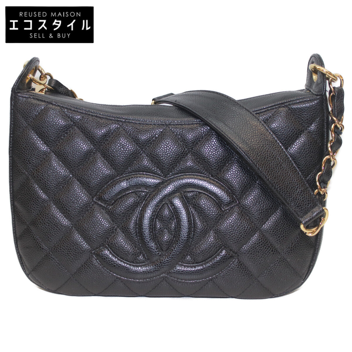 CHANEL シャネル A20993 8番 ﾌﾞﾗｯｸ ｷｬﾋﾞｱ G金具 ﾜﾝｼｮﾙﾀﾞｰ ショルダーバッグ